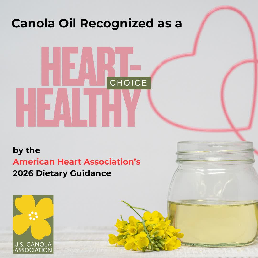 uscanola's tweet image. 💛 Canola oil is heart smart!

The @American_Heart 2026 guidance names canola &amp;amp; soybean oils as heart-healthy choices that help lower heart disease risk.
USCA, @Nopa_Oilseed &amp;amp; @ASA_Soybeans applaud the science-backed recommendation. 🔗bit.ly/4dY197P

#Canola #HeartHealth