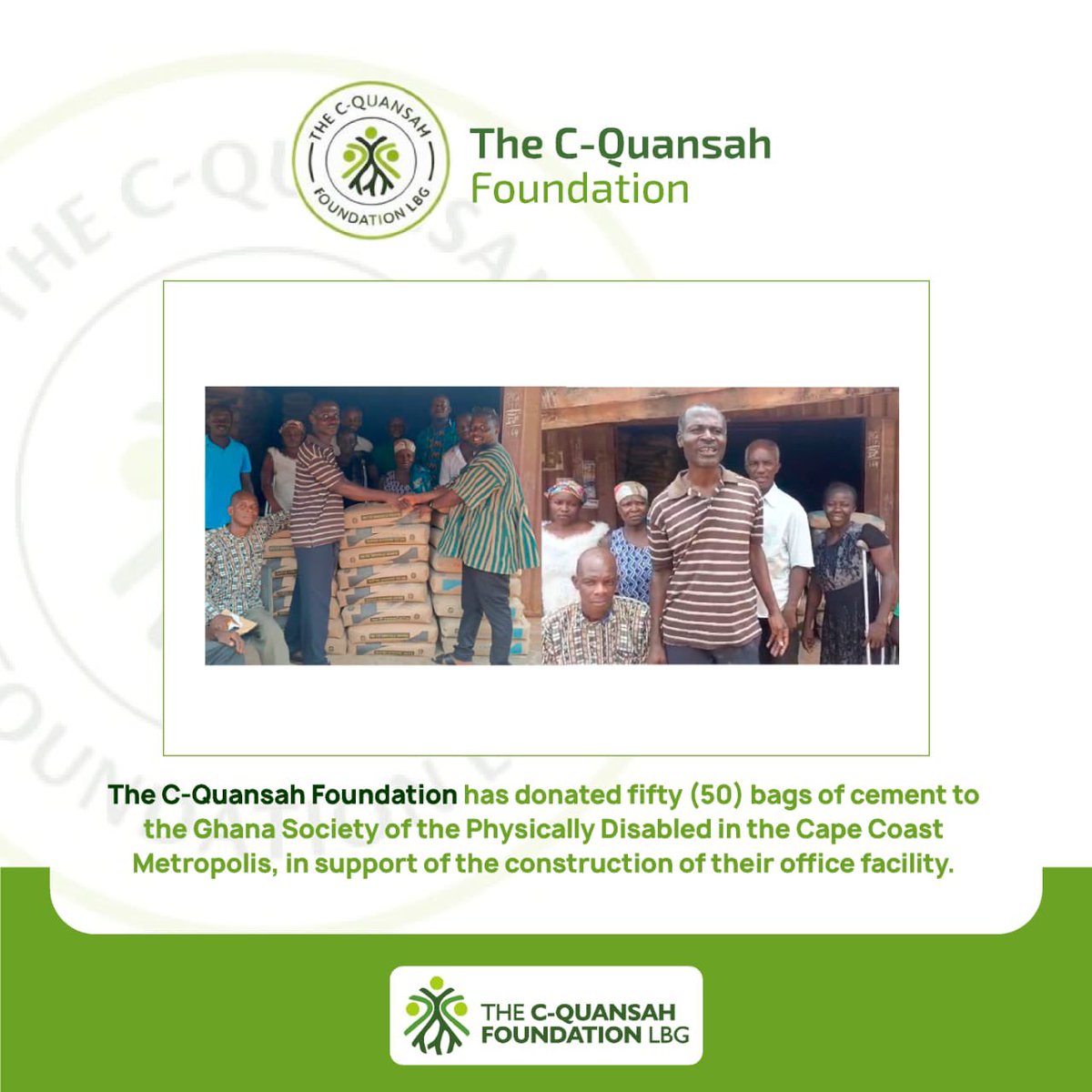 quansah_c's tweet photo. The C-Quansah Foundation supports Ghana Society of the Physically Disabled in Cape Coast Metro https://t.co/T8mmRbicbB