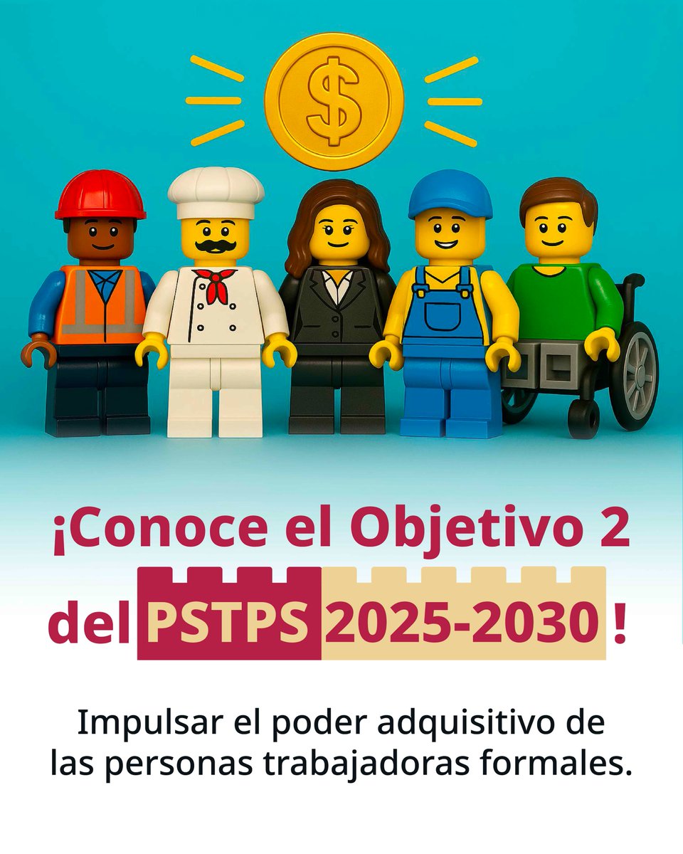 STPS_mx's tweet photo. El fortalecimiento del #SalarioMínimo y la recuperación del poder adquisitivo es fundamental para el desarrollo económico y social de la población trabajadora.

¡Hoy, en el Segundo Piso de la #Transformación la justicia salarial avanza y te alcanza para más! 👏🏾 https://t.co/IQ592RYDJe