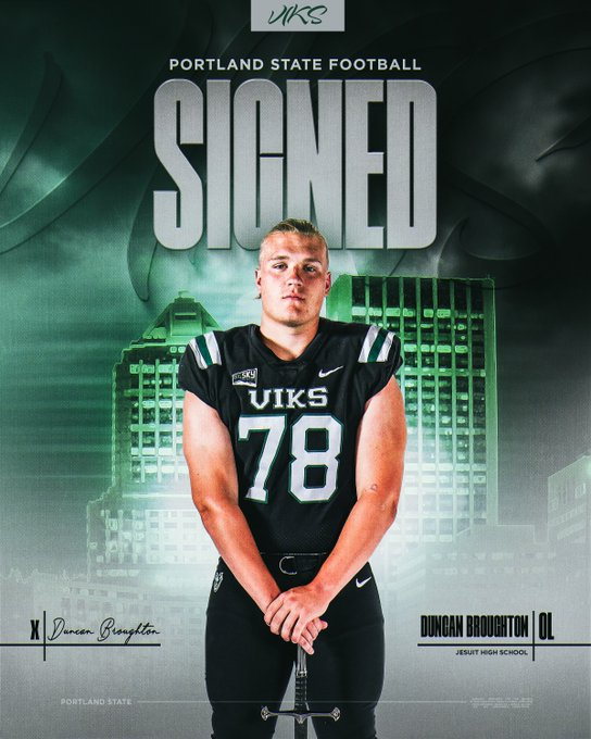 BroughtonD2026's tweet photo. After consideration and conversations with my family, I have decided to be apart of the Viking Family and commit to Portland State University. 

Look forward to fighting for my spot this year.

@Jesuitsacfball @JesuitHighSac @psuviksFB @dlinevids1 @recruit916 @Jesuitsacfball
@SacBee_JoeD @BrandonHuffman
@GregBiggins @WCPSacramento
#GOBIGRED
#Born4TheStorm

Be like the Nature of Water - B. Lee