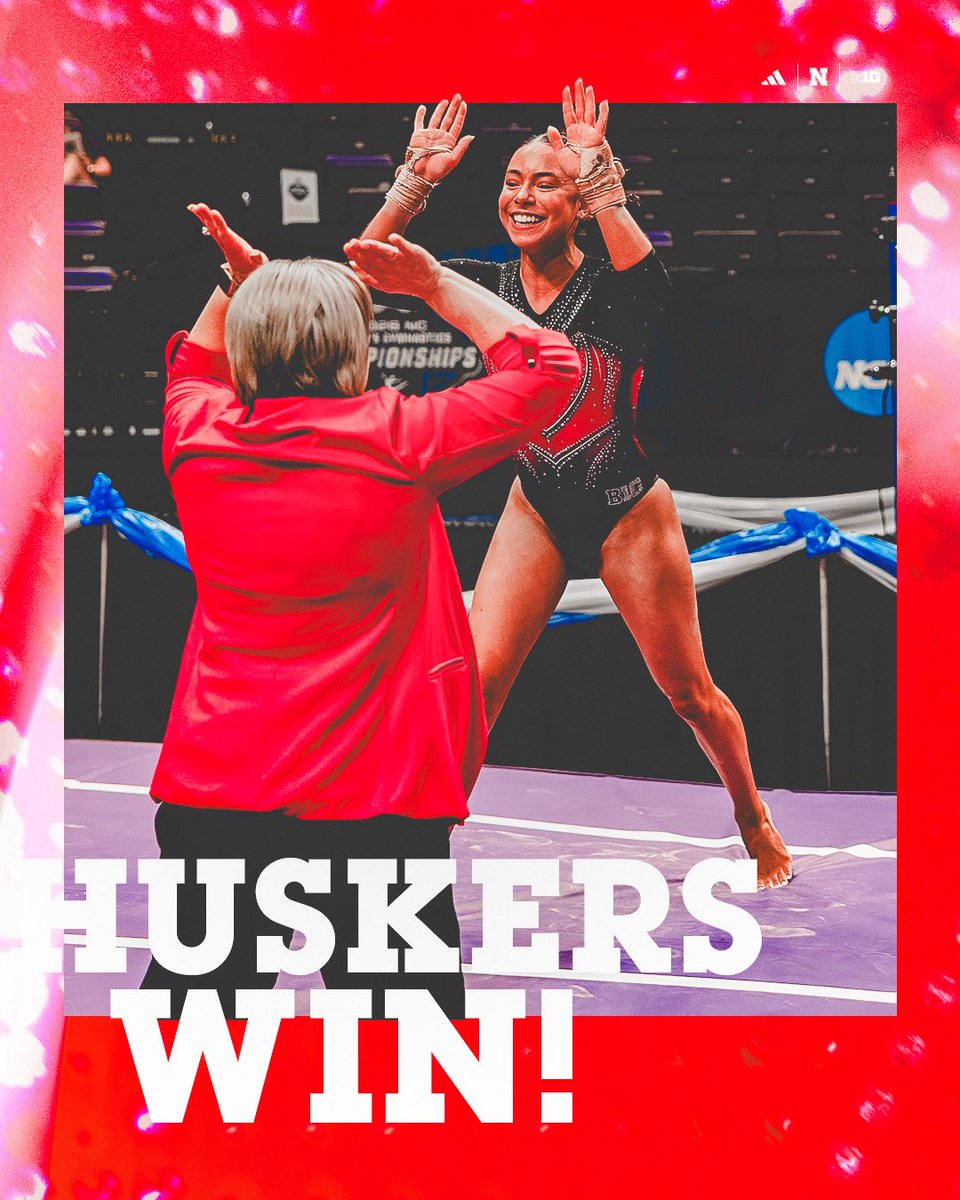 HuskerWGym's tweet image. HUSKERS WIN! WE’LL SEE YOU TOMORROW! 🫵‼️ #GBR