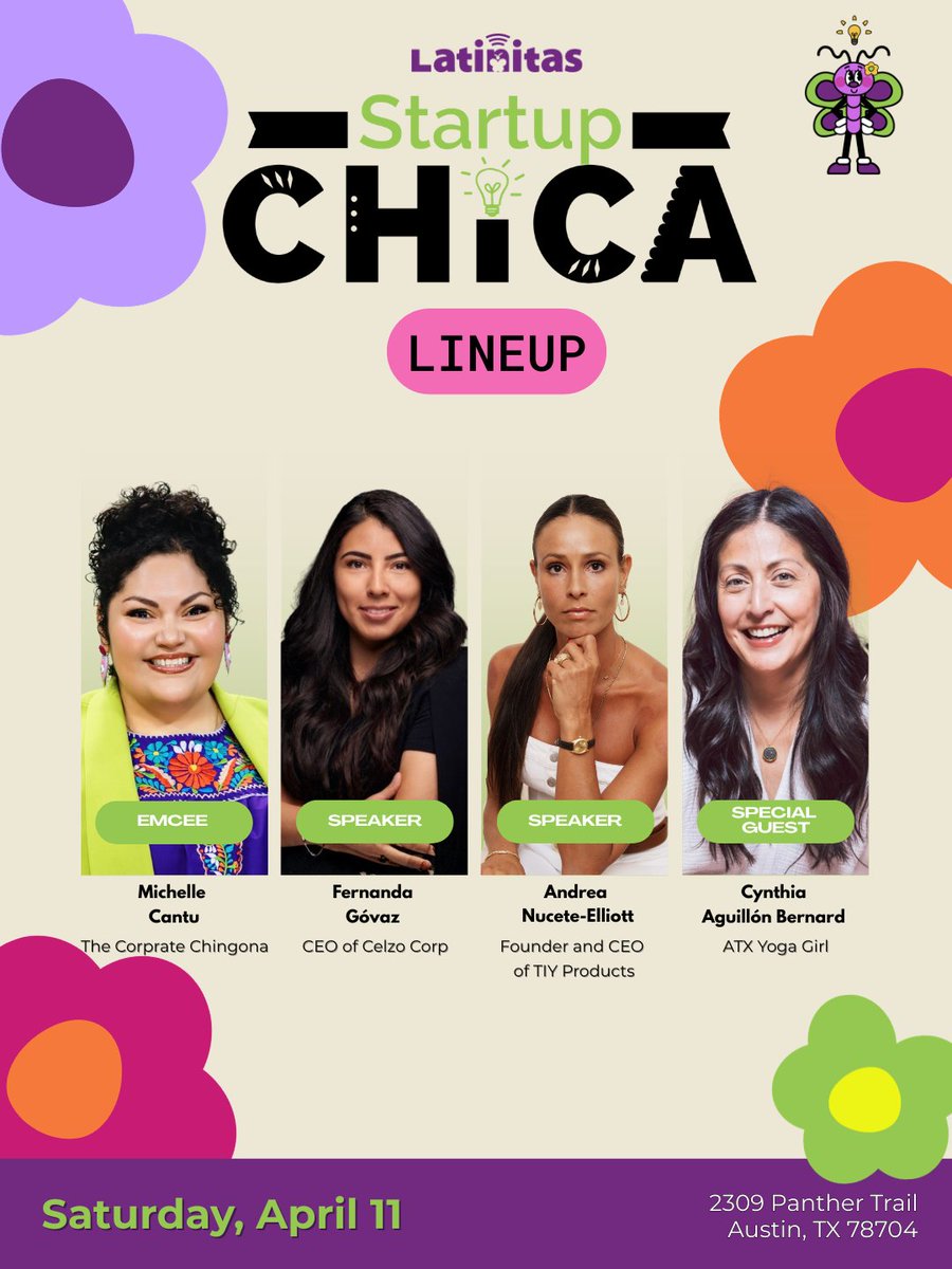 Latinitas's tweet photo. Don't miss Startup Chica on April 11th!
Startup Chica is an exciting one-day conference where students ages 9-14 build businesses and friendships by leveraging STEM skills to learn about entrepreneurship.
Register here: https://t.co/klQblUVgcV https://t.co/cnqrY093QN