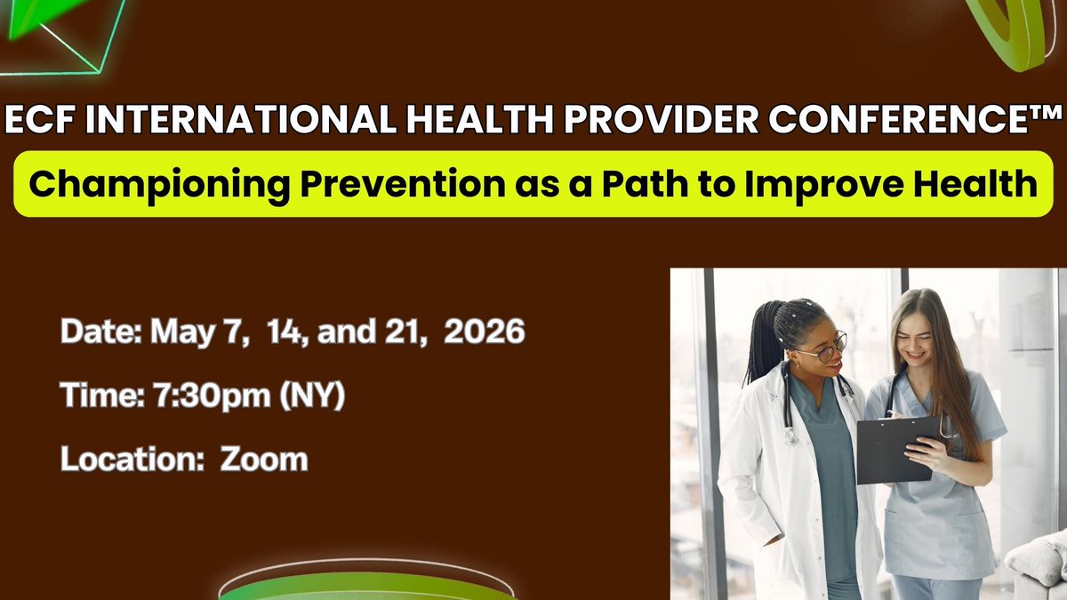 EliteCommunity3's tweet photo. 🌄All are invited to Championing Prevention as a Path to Improve Health on May 7, 14, 21 @ 7:30pm (NY).  Join Our free Zoom EIH Conference! Register today at: https://t.co/hgxIsn9sqz https://t.co/CUL3WY4V9x