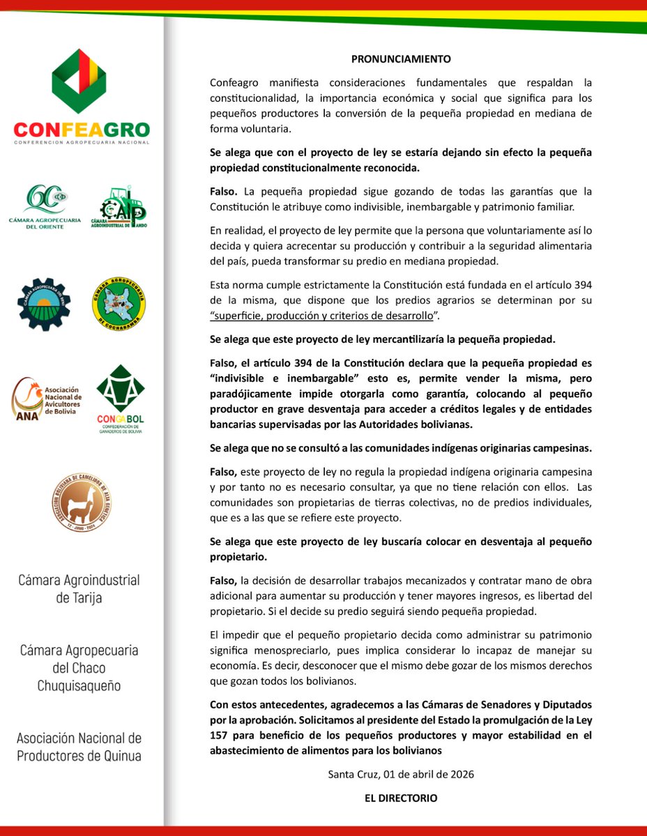 CAO Bolivia tweet media