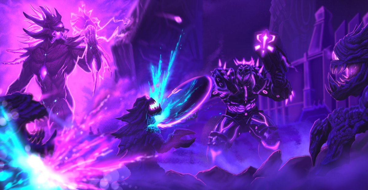 boomshootart's tweet image. Day 174 of posting my #DOOM art commissions

"And now, they will fear you."

Slayer skin based on my sona of the One Eyed King
Fighting in the Cosmic Realm against astral alien monsters and my Darkstar boss, the Cacodominus.

The Dark Ages art by @arcmimus