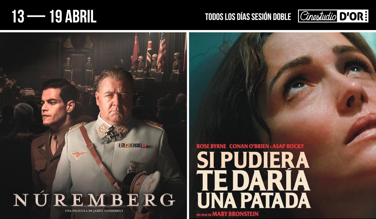 cinestudiodor's tweet image. Esta semana:
17:15h. #Nuremberg
19:50h. #SiPudieraTeDaríaUnaPatada 
21:50h. #Nuremberg

X 🎫 4€ (3,5€ con dto.)
J V🎫 4,5€ (3,5€ con dto.)
S D 🎫 5€
cinestudiodor.es
