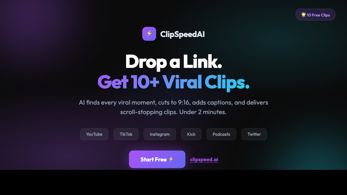 Clipspeedai tweet media