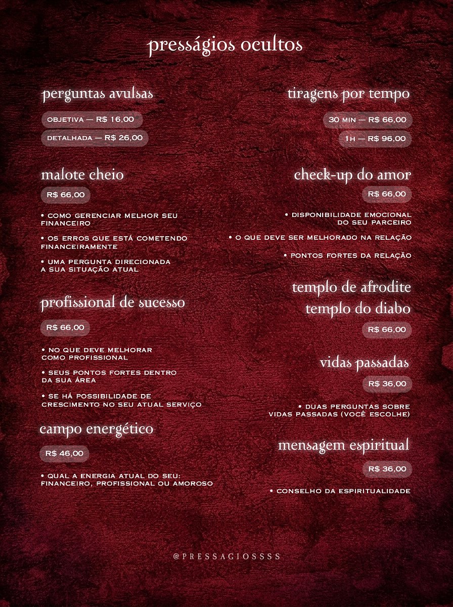 presságios .˚⋆ cartomante tweet media