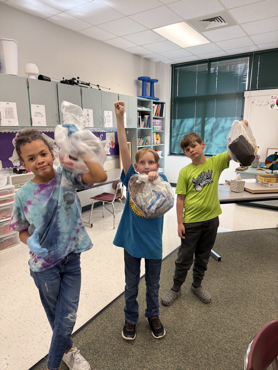 Thank you to <a href="/PineLevelES/">PineLevelES</a> students, Megan, Eli, Brayden for working diligently to help keep our school clean.