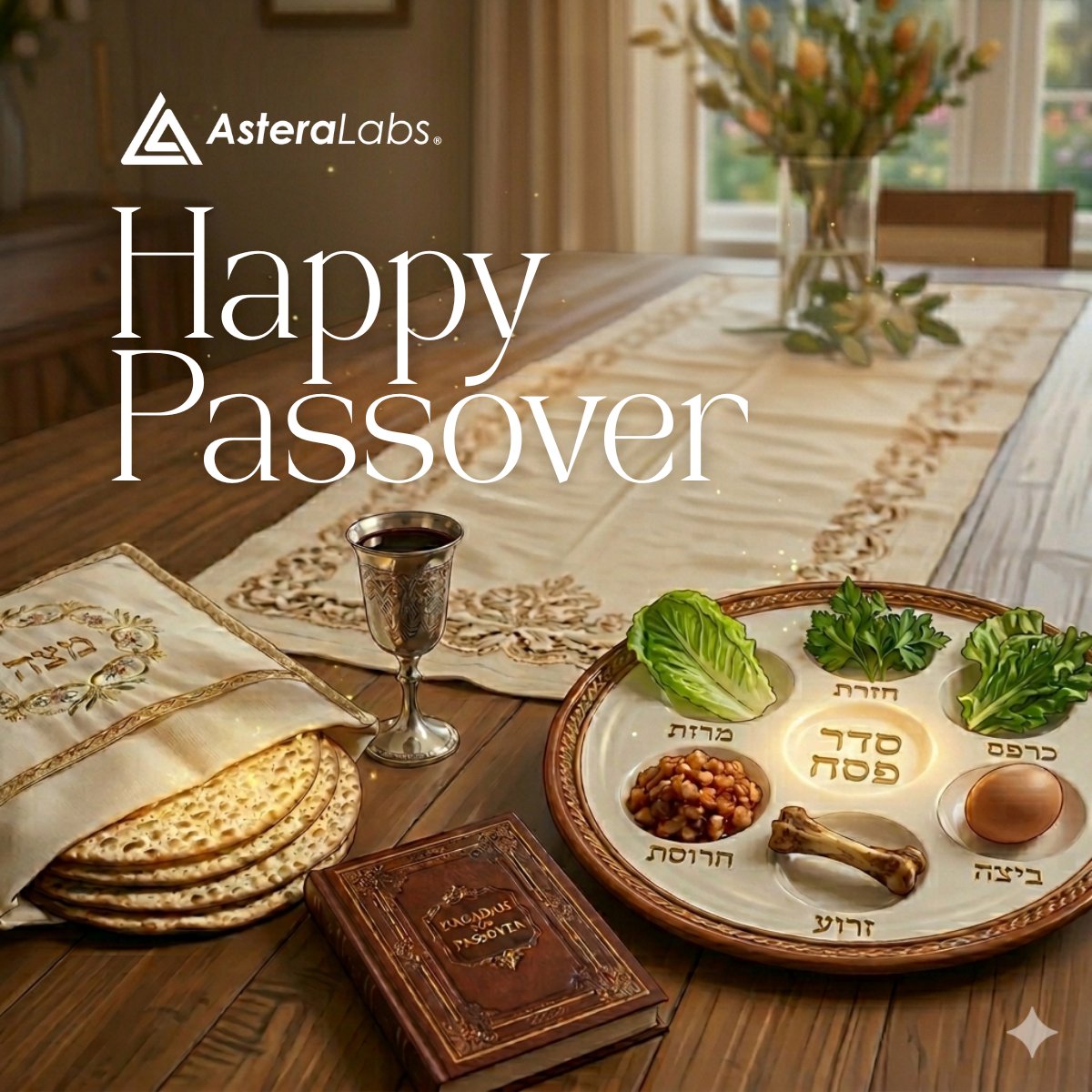 AsteraLabs's tweet image. Wishing a meaningful Passover to all who celebrate.

May this season of reflection and renewal bring a sense of peace, hope, and togetherness to you and your loved ones. Chag Sameach. ✨

#Passover #Renewal #Togetherness