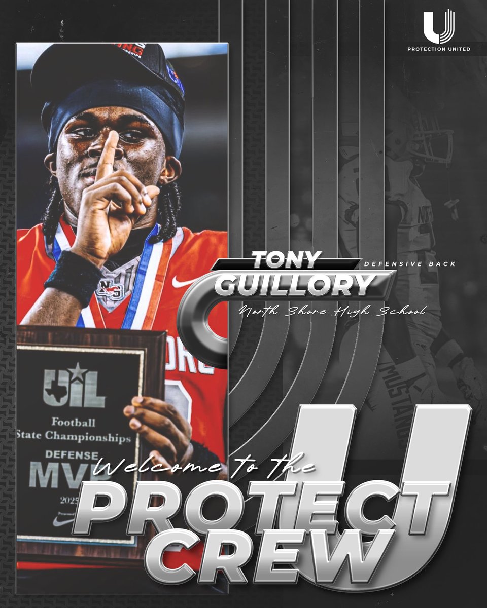 TheProtectUCrew's tweet image. Welcome Tony Guillory to the Protection United Family🔥⁠@TGuillory2027 
⁠
 The next era starts here.🔒️ #ProtectUCrew