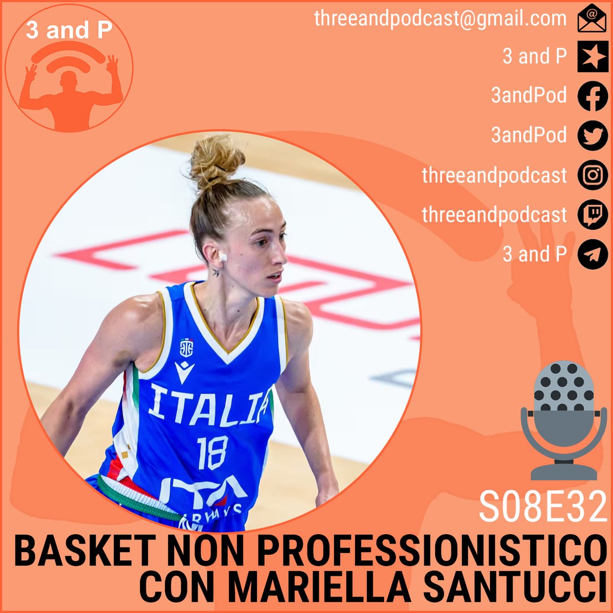 3andPod's tweet photo. 🎙️| S08E32 | BASKET NON PROFESSIONISTICO - CON MARIELLA SANTUCCI

Abbiamo avuto l'onore di ospitare in puntata Mariella Santucci, play di Venezia e della Nazionale. 

🔗| https://t.co/drevZPDMJ0 https://t.co/Un3yng301C