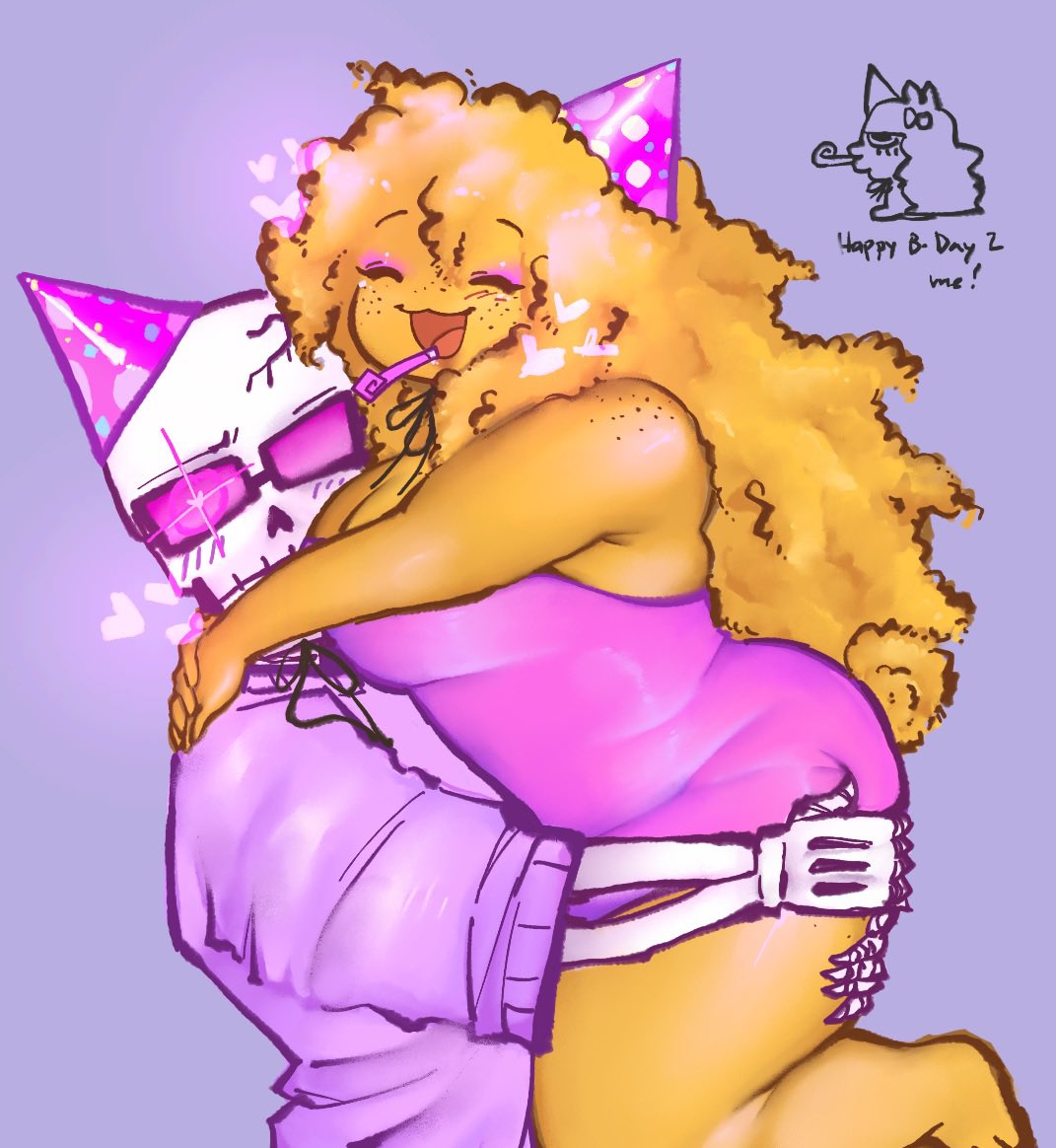 cupinko's tweet image. poob x bouncer as a bday treat 4 me sorry it’s kinda lazy 🤧

#regretevator #pressure