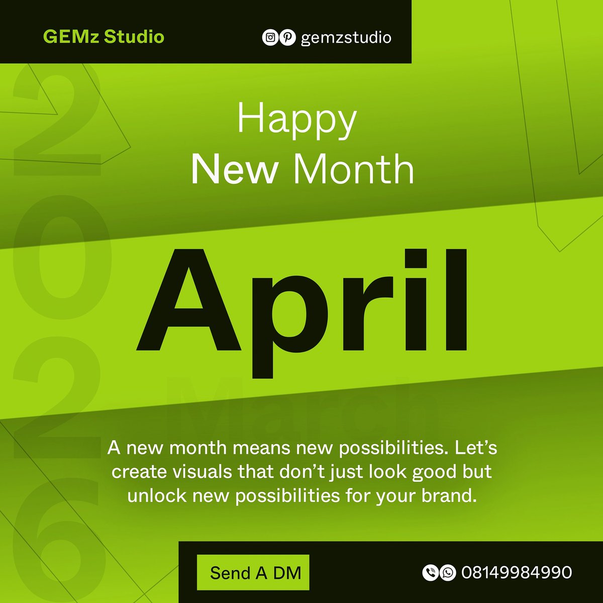 Cre8tiveGEM's tweet image. Happy New month! 

We’re officially open for April bookings! If you’re tired of DIY designs that don’t quite hit the mark, let us take the wheel while you focus on running your business.

Send a DM to 08149984990 
#SmallBizSupport #GraphicDesign #AprilVibes #graphicdesigner
