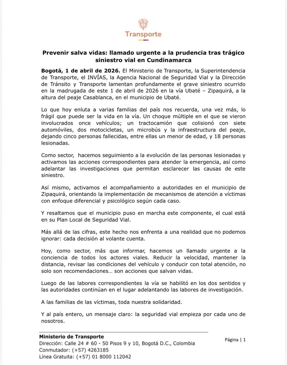 Agencia Nacional de Seguridad Vial tweet media