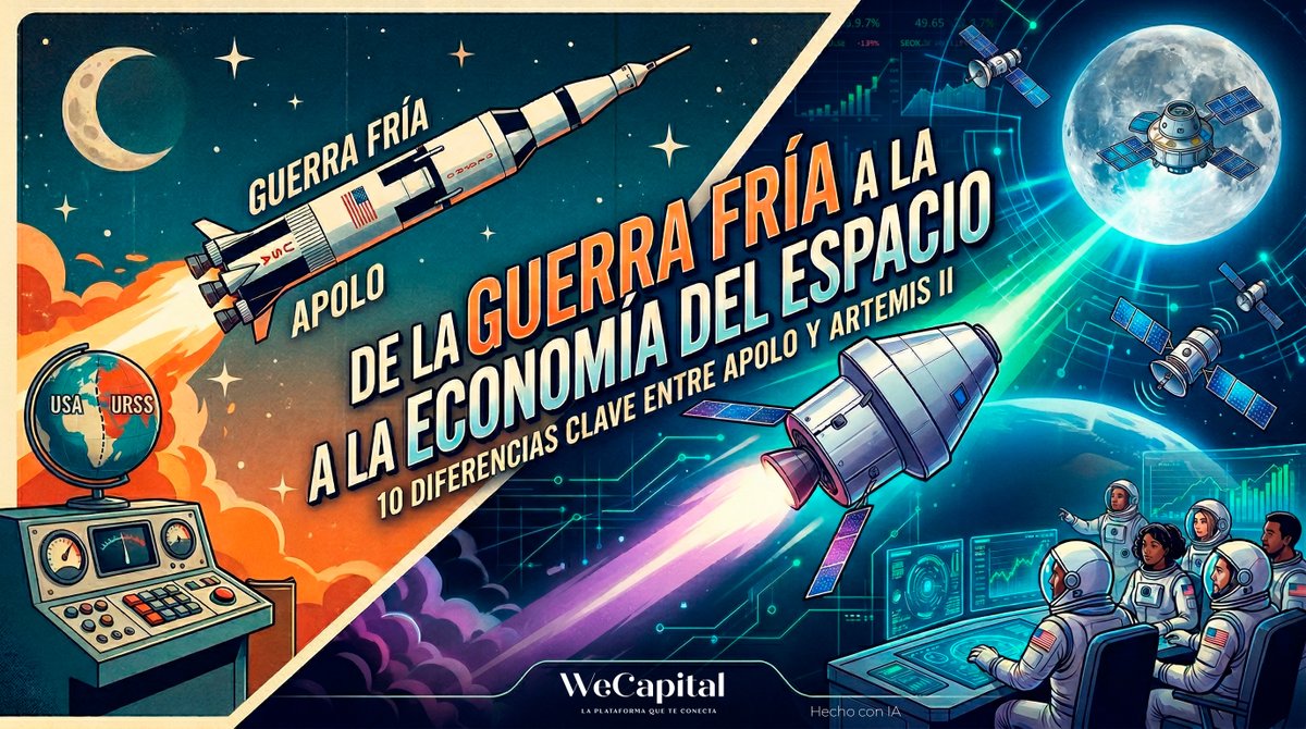 WeCapital's tweet photo. Del prestigio político al negocio de las estrellas 🚀¿Sabías que la gran diferencia entre #Apolo y #ArtemisII no es solo la #tecnología, sino el #modelo #económico? 🛰️⚙️ #wecapital

🔺Analizamos las 10 diferencias clave que definen esta nueva era

https://t.co/J1Z4Up7Gwc https://t.co/Dl4qUmxLK8