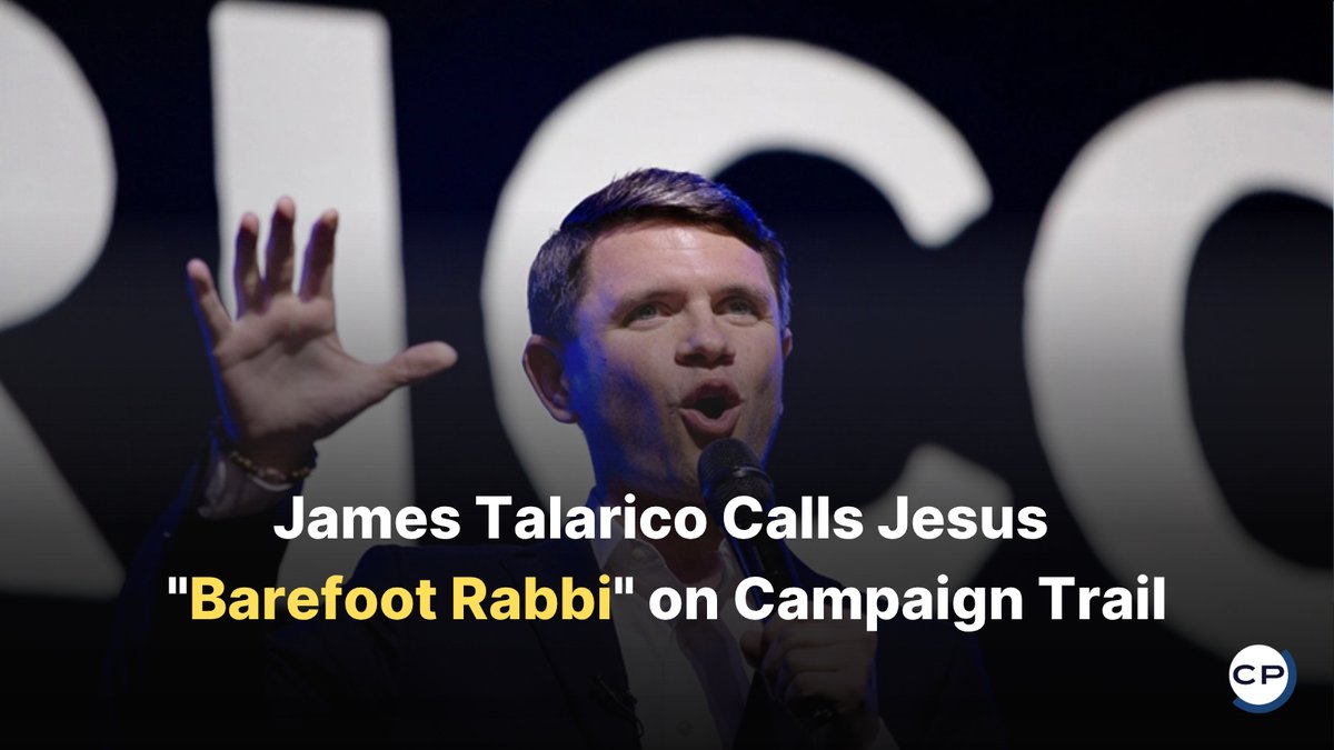 ChristianPost's tweet photo. James Talarico calls Jesus a "barefoot rabbi" while pushing abortion land leases and filibuster reform.
#JamesTalarico #BarefootRabbi #FaithPolitics #TexasSenate #ChristianLeft
๐ https://t.co/WwqqpYh8Vq https://t.co/YyYHn1IAJA