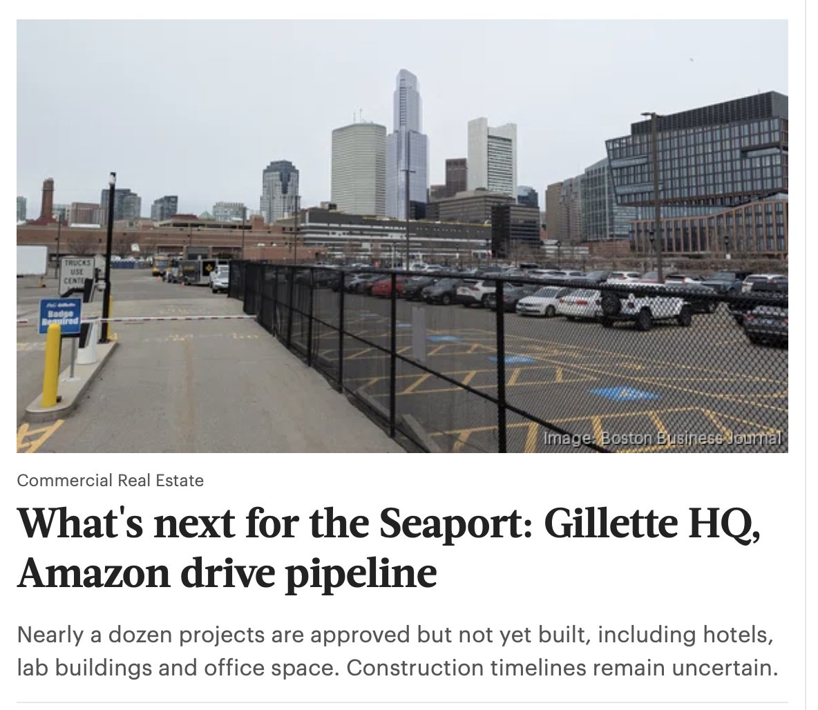 BBJ looks at what's next for Seaport. Fails to Mention: 23,577 sf ...