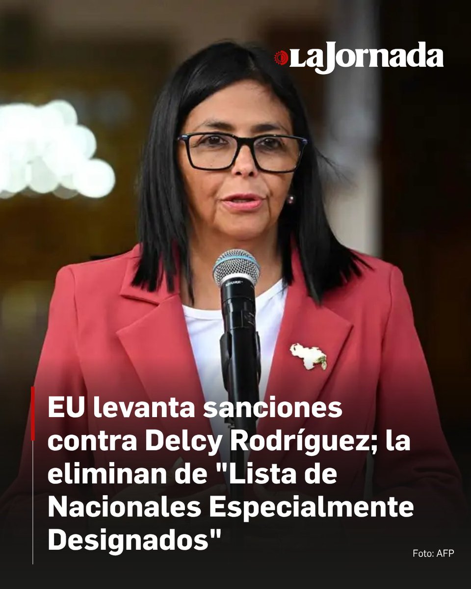Estados Unidos levantó este miércoles las sanciones contra la presidenta encargada de Venezuela, Delcy Rodríguez, quien asumió el mando de su país después de que Washington secuestró al presidente, Nicolás Maduro en una operación militar.

El nombre de Rodríguez fue eliminado de