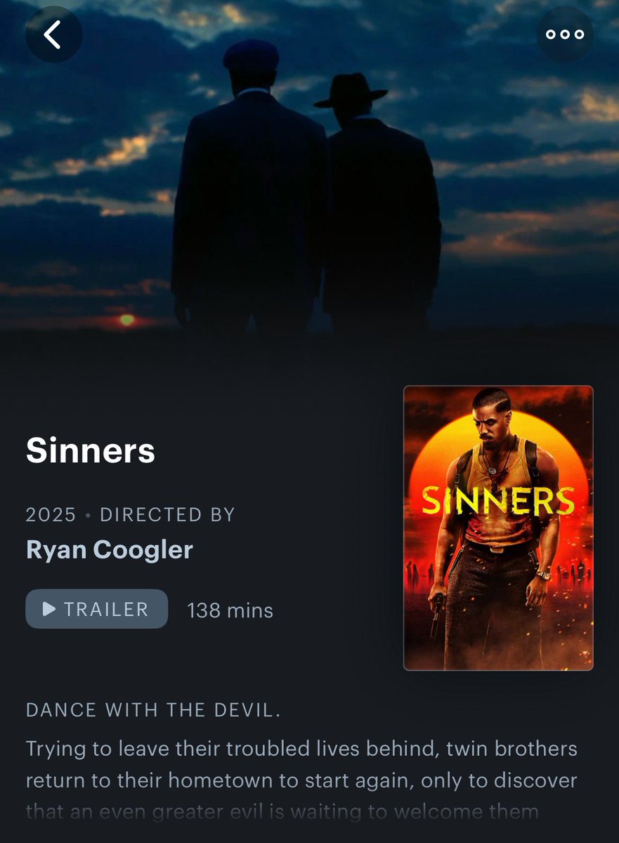 now watching #sinners