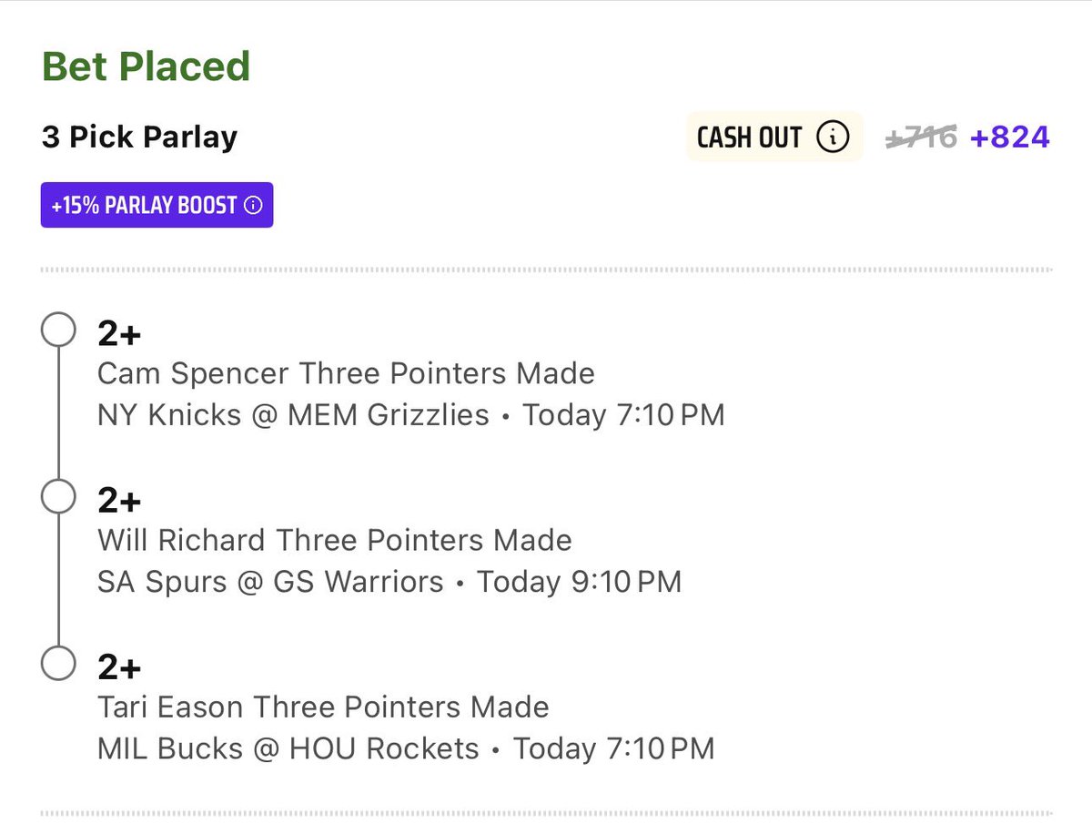 ZephanCovers's tweet photo. BEST NBA 3PT LOTTO🎰

Looking to cash an NBA parlay 3 days in a row🙏✅

$25 to 2 people who follow/RT when we cash!💰 https://t.co/dN8MwVrlf9