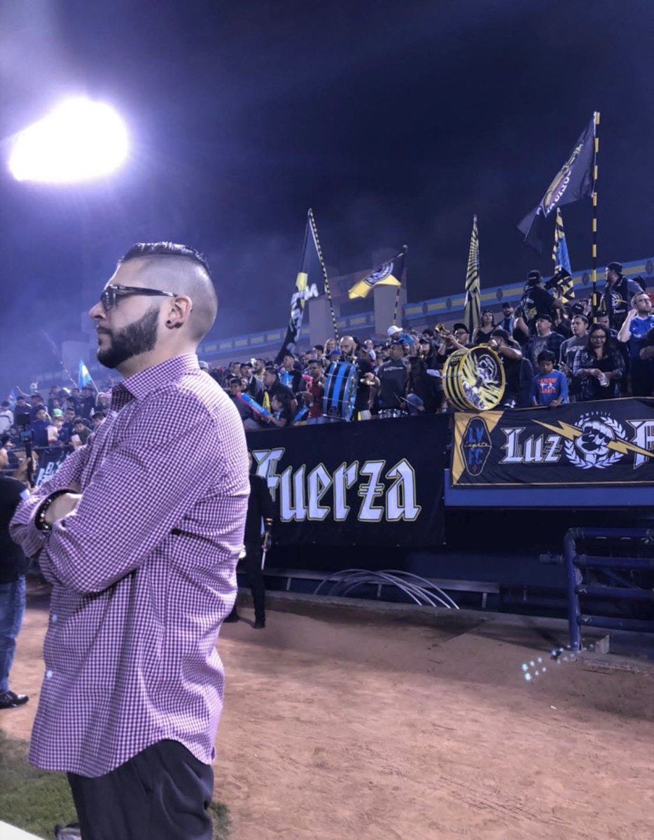 Jose_Volonte's tweet photo. Never mind me, look behind me. This is what I remember a @lvlightsfc game feeling like. After being at Saturday’s Home Opener, it’s sad to say those days are gone. Organization has gone a different route, the supporter groups at Cashman are no more.

#VivaLights @Str8BetSports https://t.co/Zp5pYmJSLe
