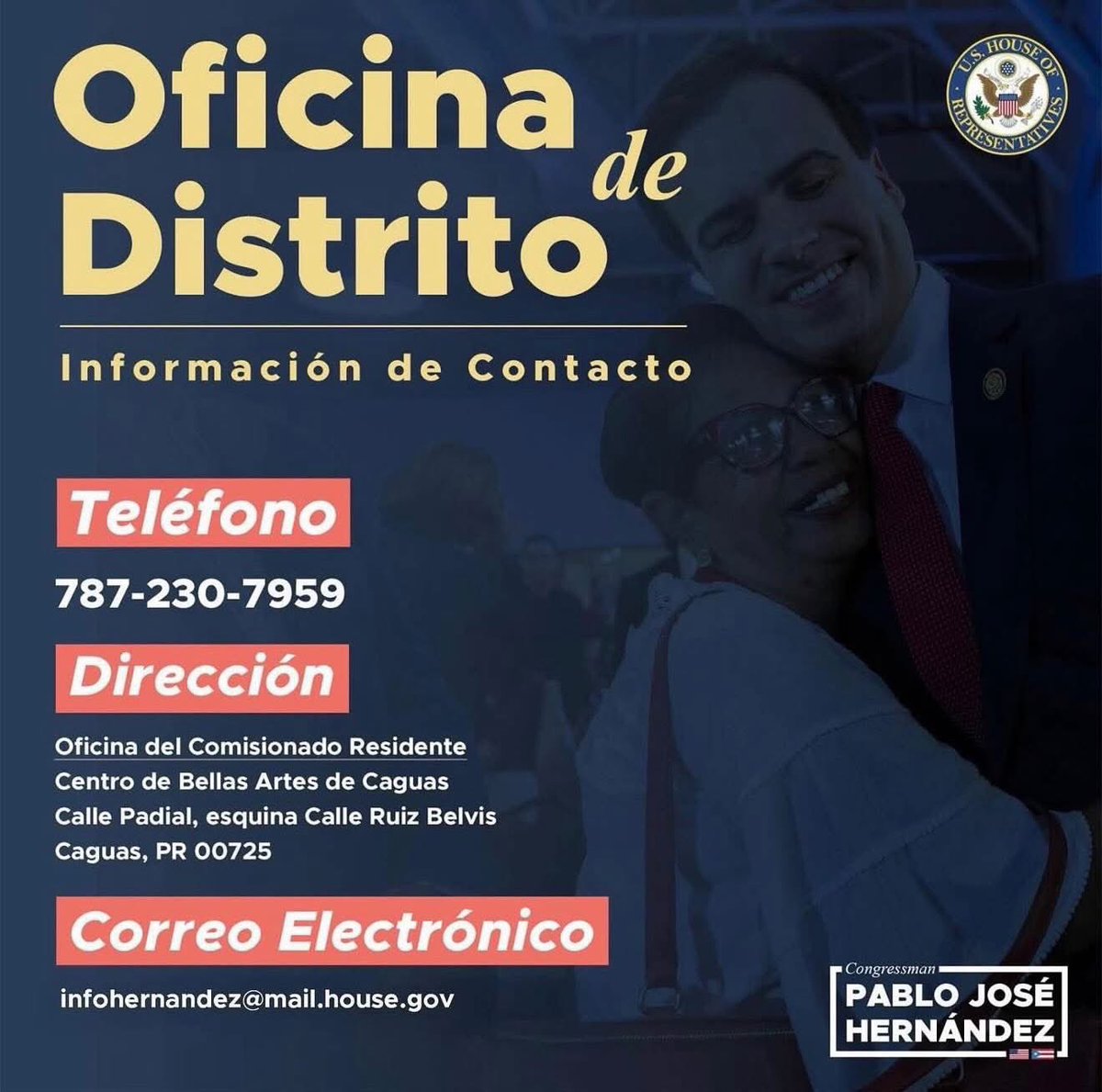 IsraelMoralesPR's tweet photo. ¿Necesitas ayuda con una agencia federal? La oficina del Comisionado Residente @RepPabloJose está para ayudar y dar seguimiento en casos como Seguro Social, Medicare, Veteranos, FEMA, pasaportes, inmigración y más. Llama al (787) 230-7959 o escribe a InfoHernandez@mail.house.gov https://t.co/y2Cnn3P59u