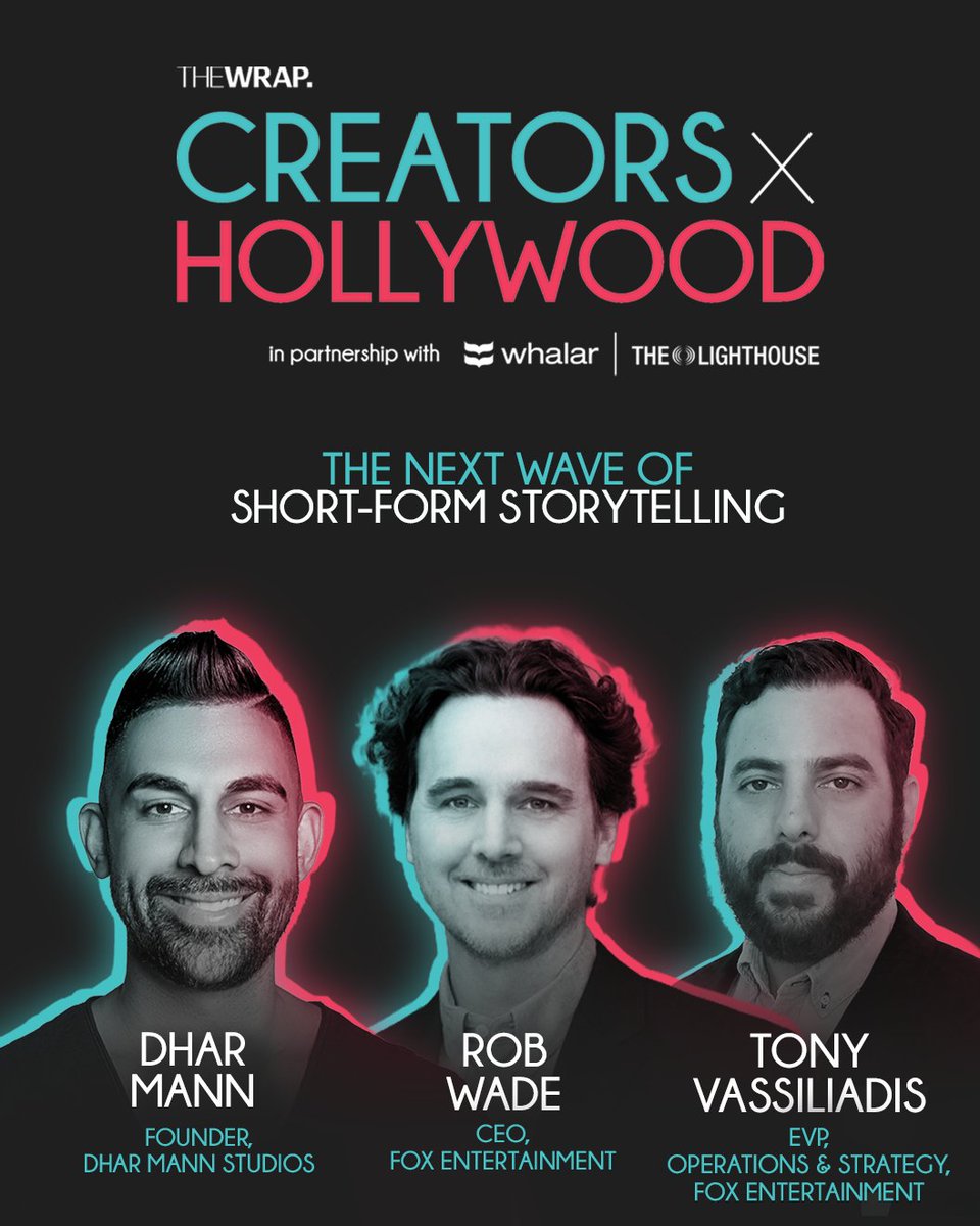 TheWrap's tweet photo. TheWrap’s inaugural Creators x Hollywood Summit lands in LA with #IssaRae, #RobWade, #DharMann and #BrandonMarshall joining an invite-only crowd shaping the future of entertainment.

Follow along for exclusive insights and highlights from the Creator event.

The event is presented in partnership with global creator agency Whalar and The Lighthouse