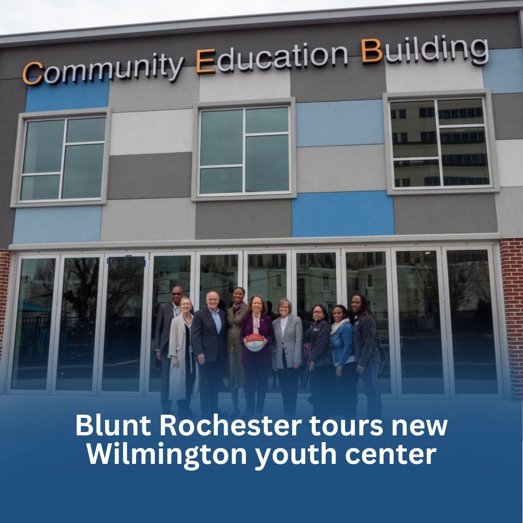 DeBusinessTimes's tweet photo. U.S. Sen. Lisa Blunt Rochester visited Wilmington's new Youth Development Center, set to open in July. The facility promises after-school programming for young people in the city. #netde #InsiderOnly #youth #schoolprogram

https://t.co/0xDjB01Tn4 https://t.co/zDmodrJdtc