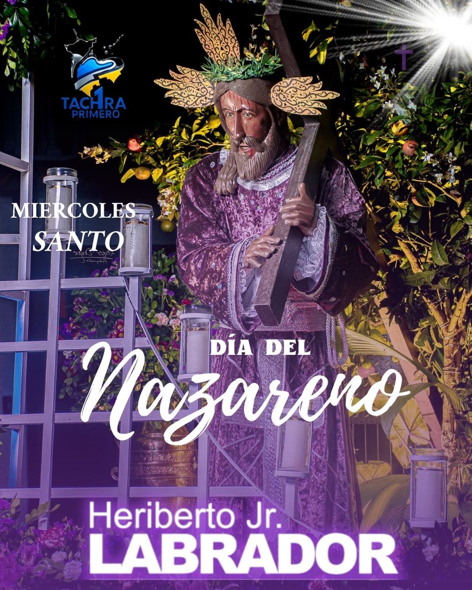 tachiraprimero's tweet photo. Señor, pequé, ten piedad de mí. Hoy renovamos nuestra promesa y nuestra fe ante el Nazareno. Danos la fuerza para cargar nuestras cruces diarias con esperanza. #SemanaSanta2026 #Nazareno @heribertoLabrad https://t.co/L1ekALRg9B