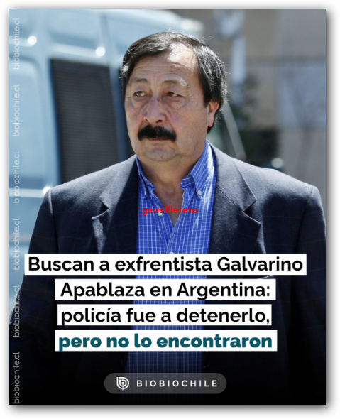 APABLAZA comunacho criminal homicida, fugado y justo, pero justo previamente andaba la comunista JARA/JADUE en Argentina...