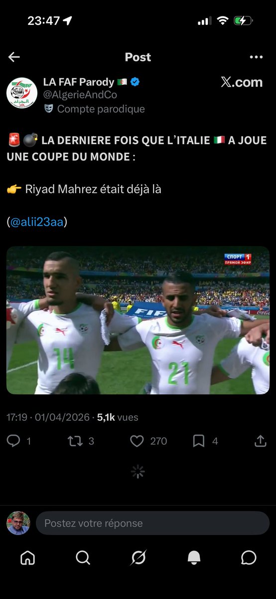 Did Mahrez retire from international football🇩🇿? tweet media