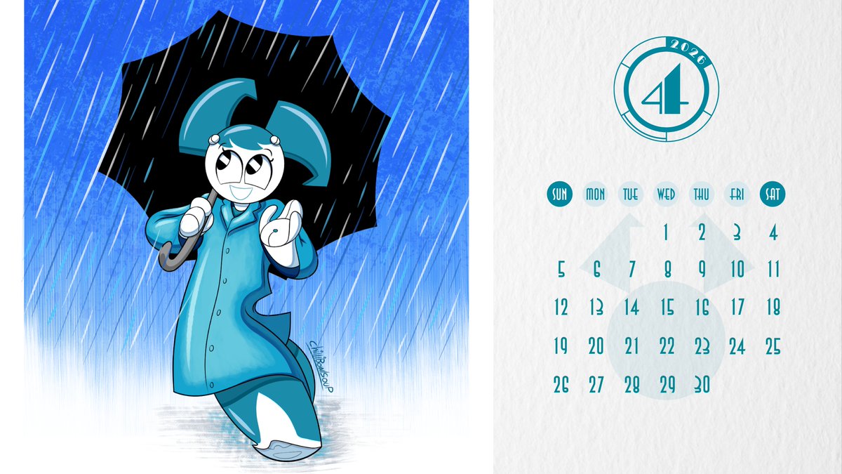 It's April Fools Day, but this new calendar page by <a href="/ChilliBowlSoup/">ChilliBowlSoup</a> is no joke!

This time, we're getting ready for April's showers with this "Singin' in the Rain" inspired piece!

As always, thank you to TheProgBass for doing the calendar section!