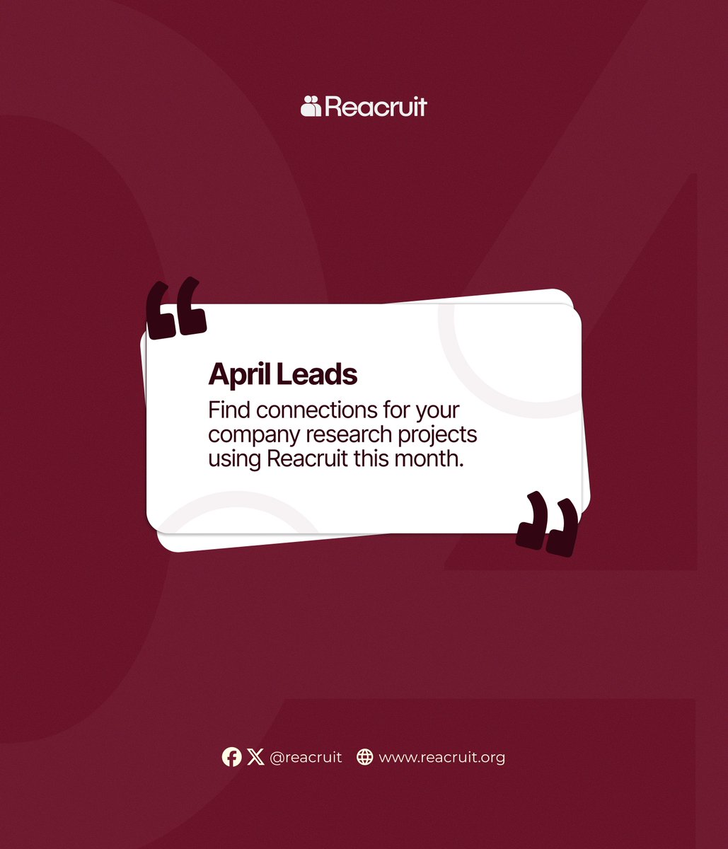 Reacruit's tweet image. Welcome To the Month Of April! 

#ResearchOps #UserResearch #AgenticAI #UXResearch #Insights #QualitativeResearch #FutureOfResearch #ASARecruit