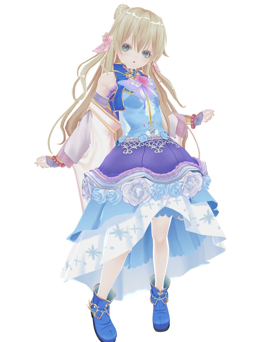 このスカートはワンピをデコる時に都合の良い幅ですだよ
#カスタムキャスト