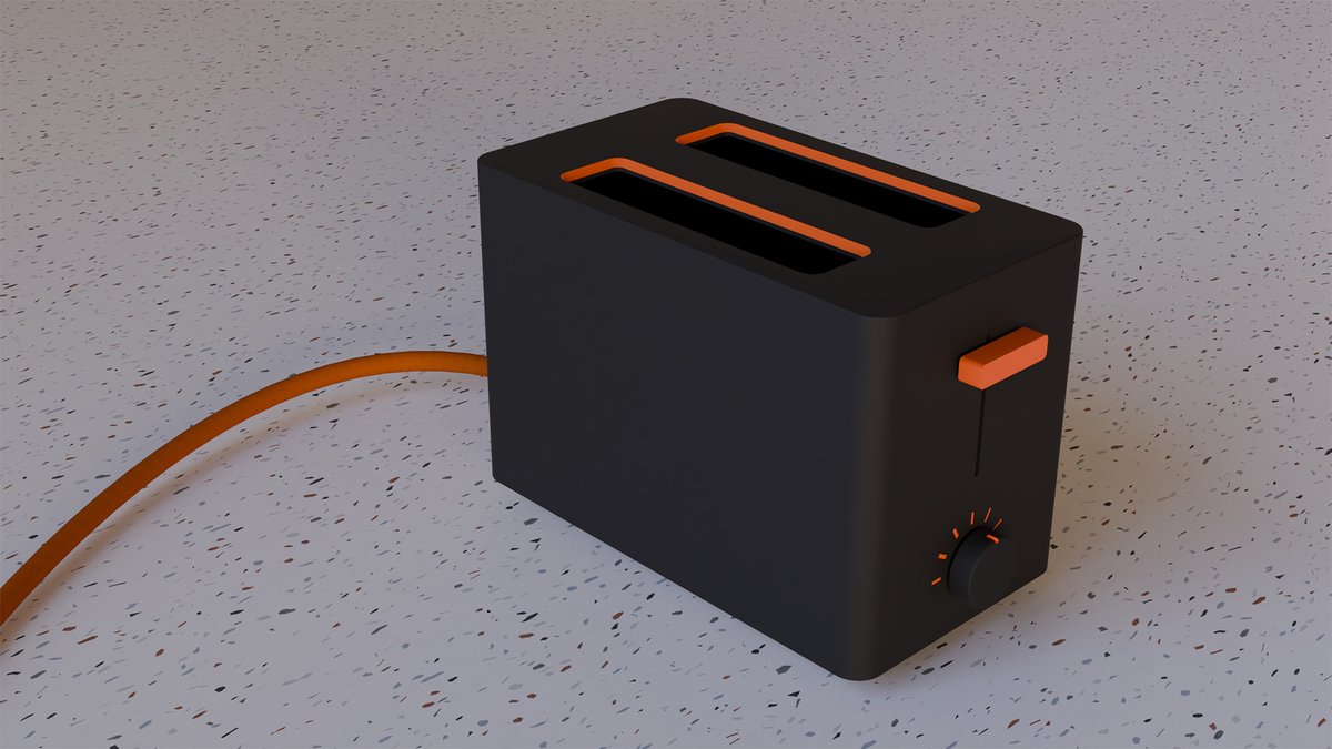 TommyAlanRaines's tweet photo. Here's is my design of the Less Better Toaster. No Wi-Fi just a timer to toast your bread. https://t.co/Fx3uyD5xR6