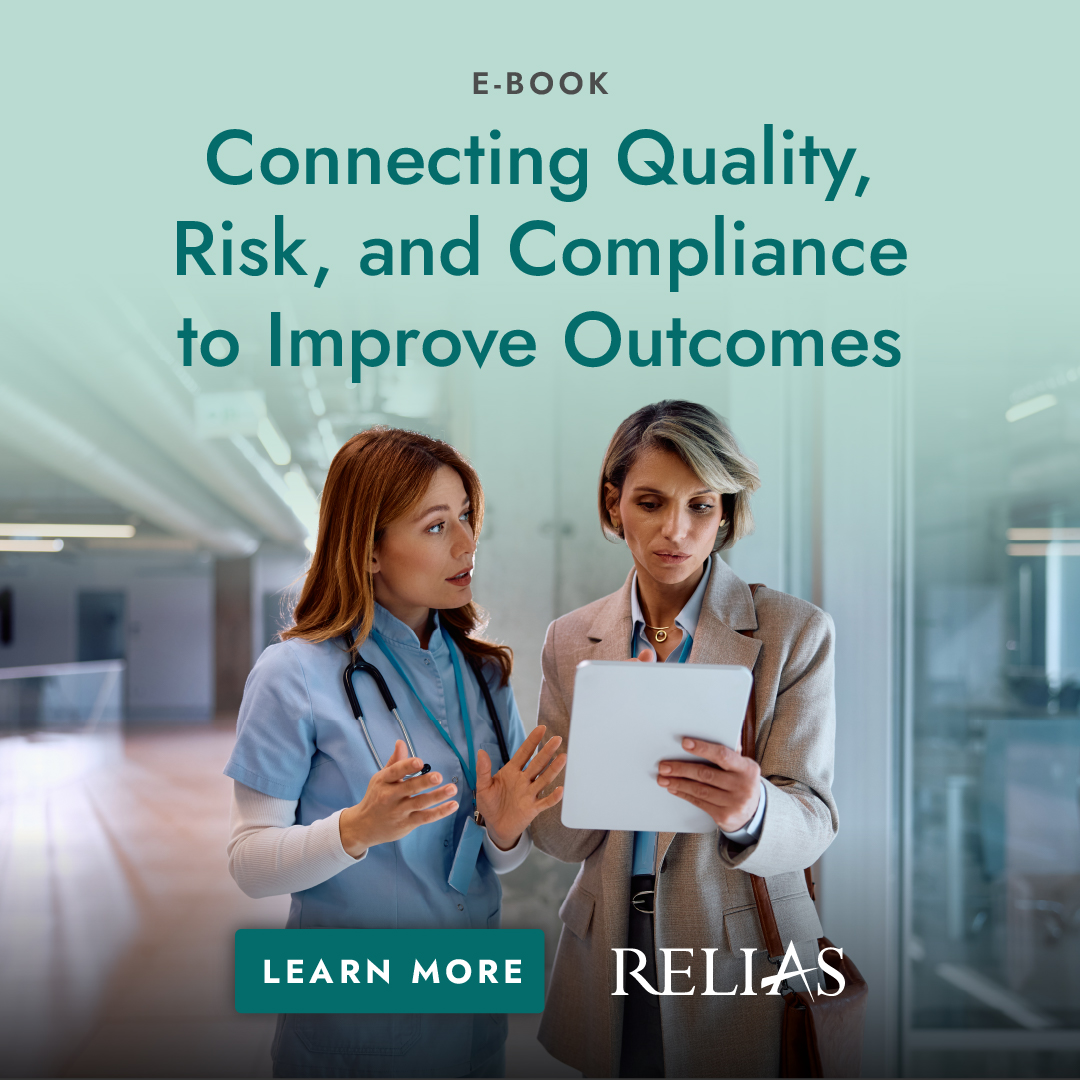 relias's tweet image. Our new e‑book breaks down the critical connection between quality, risk, and #compliance. It explains why managing them together is essential for better #PatientOutcomes, staff safety, and organizational resilience.

Download now: bit.ly/4bkKDNy
#HealthcareRisk
