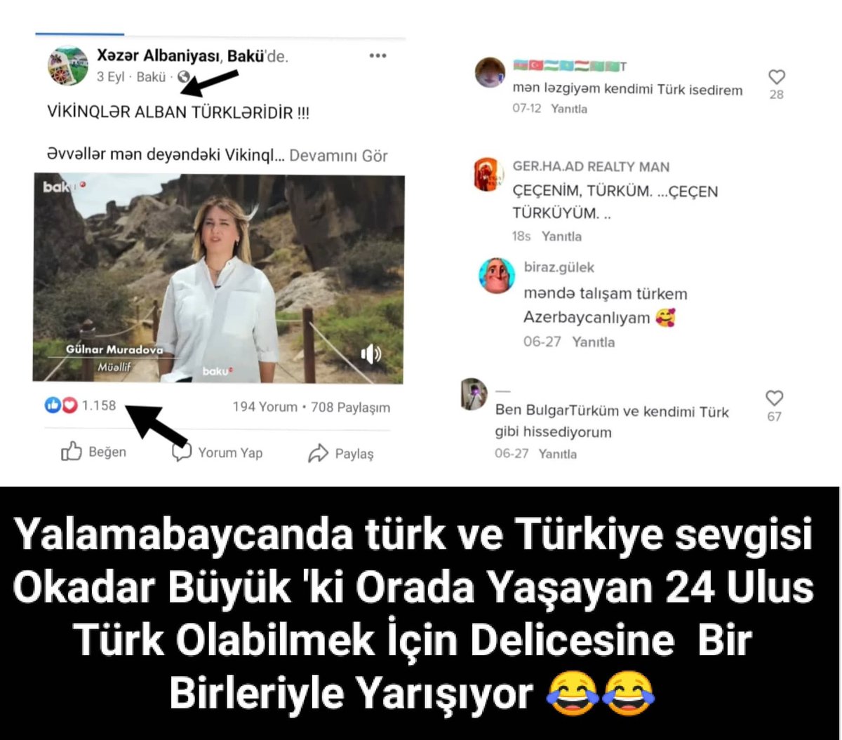 FratDogu4's tweet photo. @Leylabaku1996 @NLN43555010 Siz Azermeni'ler nesiniz peki lezgi Alban tat Oset taliş dönmelerisiniz https://t.co/SluBTDGW6c