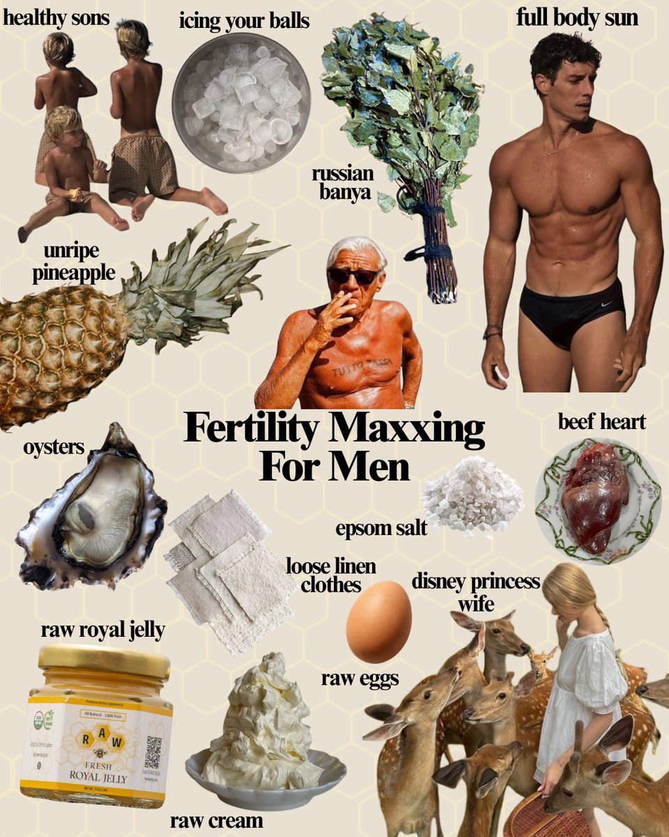 MagnusVigso's tweet photo. Fertility maxxing for him and her: https://t.co/pGUv1q80Tf