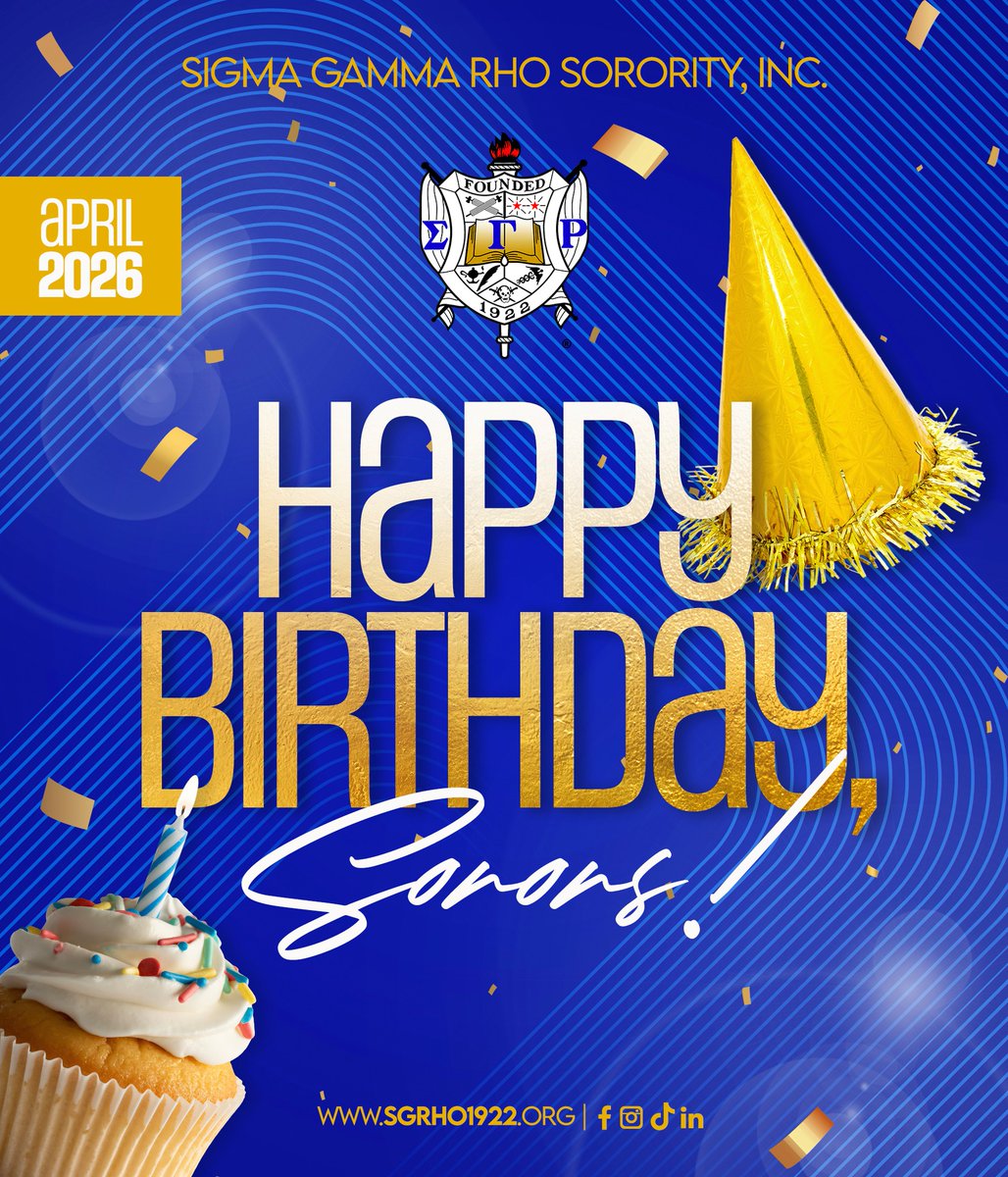SGRhoChicago's tweet photo. If itโs your birthday is in April make some noise! Drop your birthday in the comments below. #happybirthday #sgrho #sigmagammarho #sgrho1922 #onesigma https://t.co/QBAXp8411P