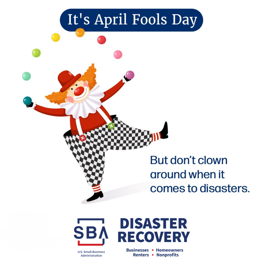 SBA_ODRR's tweet image. #AprilFoolsDay - Remember that the financial cost of rebuilding after a #disaster can be overwhelming. 

Learn how @SBAgov can help you prepare and recover: sba.gov/prepare