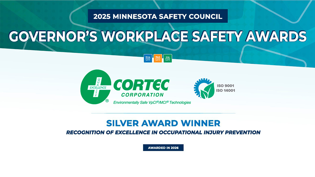 CortecCorp's tweet image. Six safety awards since 2019—and counting! 🏆
Proud to bring home another Silver Achievement Award from the Governor’s Safety Award program.
👉 ow.ly/7kEm50YBi5e #WorkplaceSafety #SafetyFirst #EmployeeSafety #ProudTeam