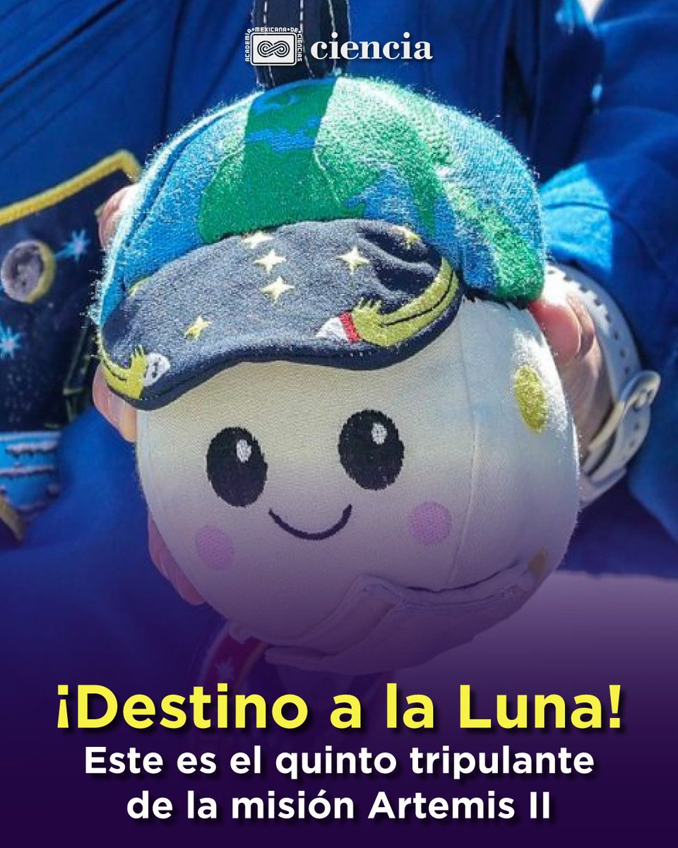 CienciaAMC's tweet image. 🚀 ¡Hoy es el gran día! La misión Artemis II de la NASA despega hoy con destino a la Luna, y los astronautas llevan un acompañante muy especial a bordo, #Rise ¡una mascota diseñada por el público! 🧸✨