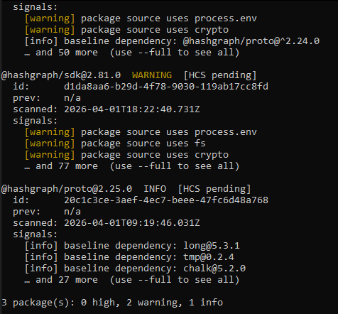 just shipped hcs-sentinel 

monitors critical Hedera ecosystem dependencies, flags suspicious package release changes, and publishes tamper-evident alerts to HCS.

live on testnet.

npm: hcs-sentinel