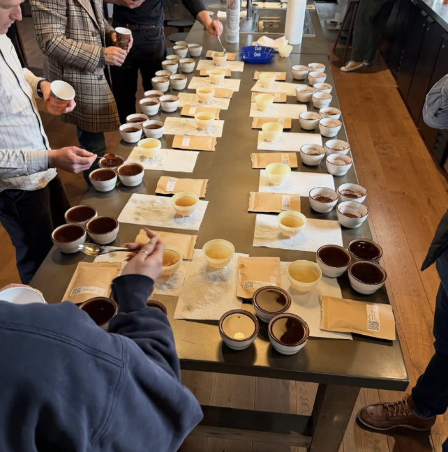 LittleAmpsPA's tweet photo. Last week a few of us drove up to Brooklyn for the day to taste some award winning Colombian coffees with  heavy room of NYC coffee peeps!! https://t.co/7SEkRMQw4h