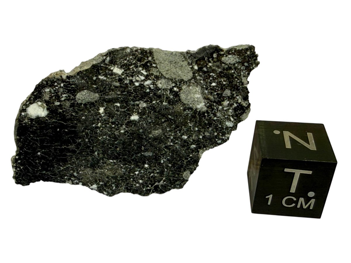 RoyalsCollector's tweet photo. We are minutes away from the Artemis II launch taking us to the moon for 1st time since 1972 on a 10 day mission. 
These are a few of my Lunar meteorites. Yes, rocks from the moon that fell to Earth as fireballs. They are:
Ash Shaqqah 002, ZLI-162 (Prov), Bechar 006, &amp; Bechar 003 https://t.co/shp72fljD8