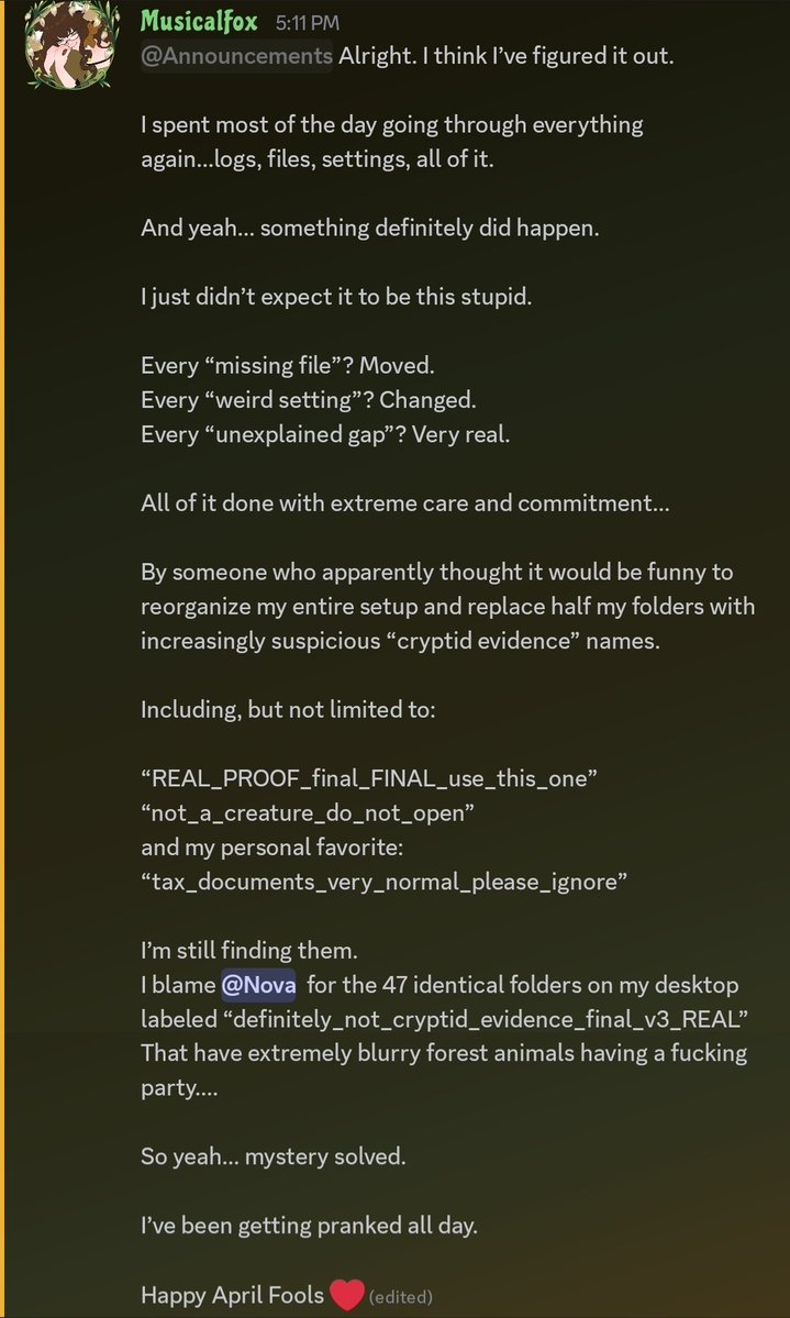 -🍂Musicalfox🍂- || Cryptid Protector 🍂🦊 tweet media