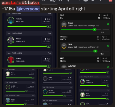DoughhhDfs's tweet photo. +57.5u in the last 9 days including +43.8u in the last 5 days

TAP IN YALL, WE JUST HAD A 17.15U start to April and you can get a $1 week with the link below, or a $5 first month with the link in my bio. 

STOP MISSING OUT AND JOIN US https://t.co/avM3LkRPe1
