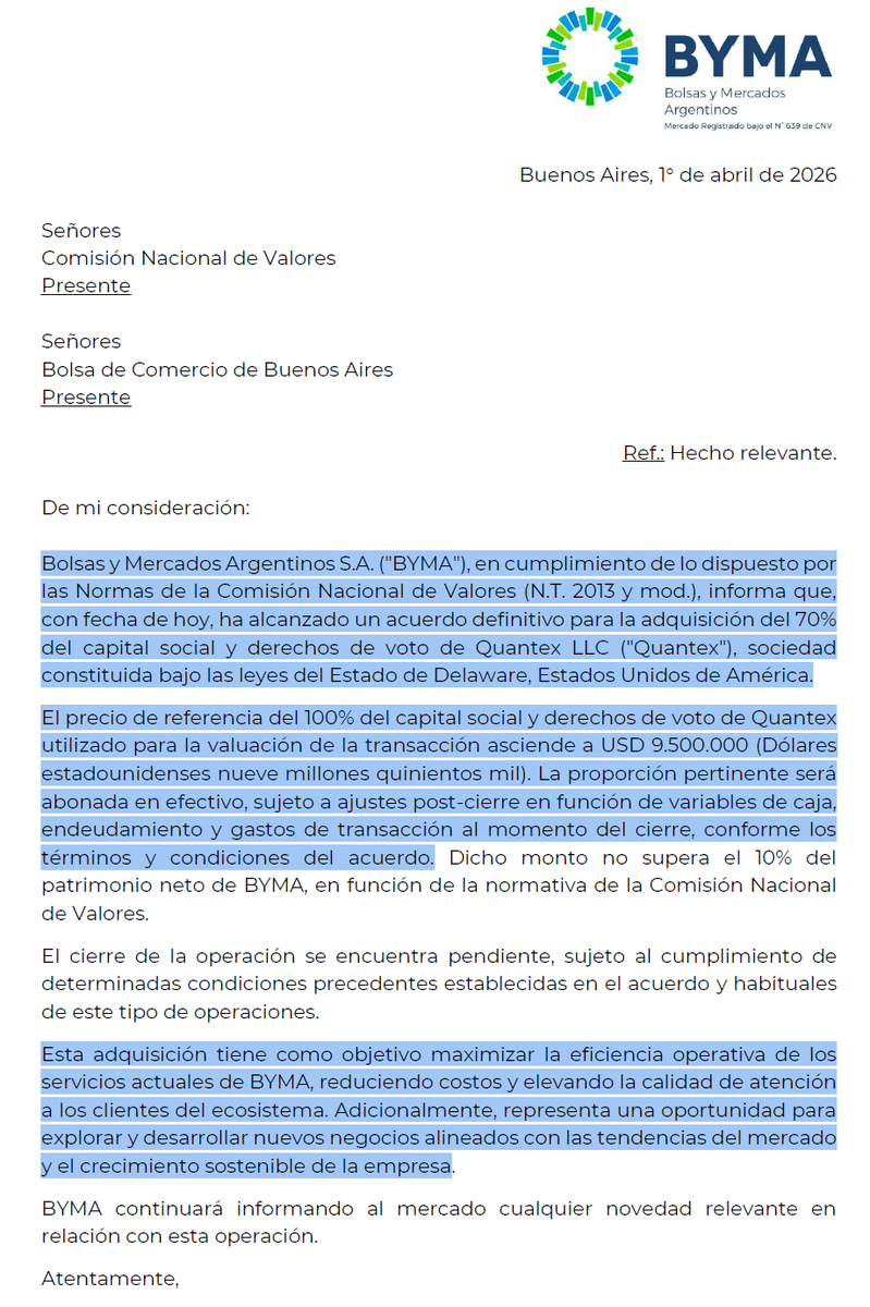 $BYMA
70% de Quantex
quantex.exchange/index.html
Muy interesante como las compañías de servicios financieros $BYMA #A3 van incrementando inversiones en tecnología y los revenues de ese segmento empiezan a ser muy relevantes.