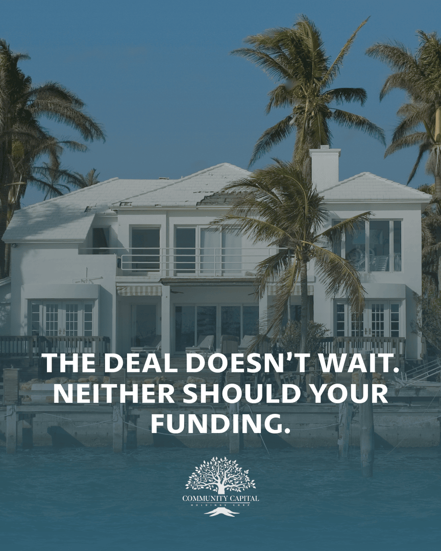 ComCapAdvisory's tweet photo. The best deals don’t sit on the market. They’re taken by investors who are ready to move—fast. If you’re relying on traditional financing, you’re already at a disadvantage.

At Community Capital, we help you close quickly and confidently.

📩 Have a deal? Let’s talk. https://t.co/EbuCPxydzH